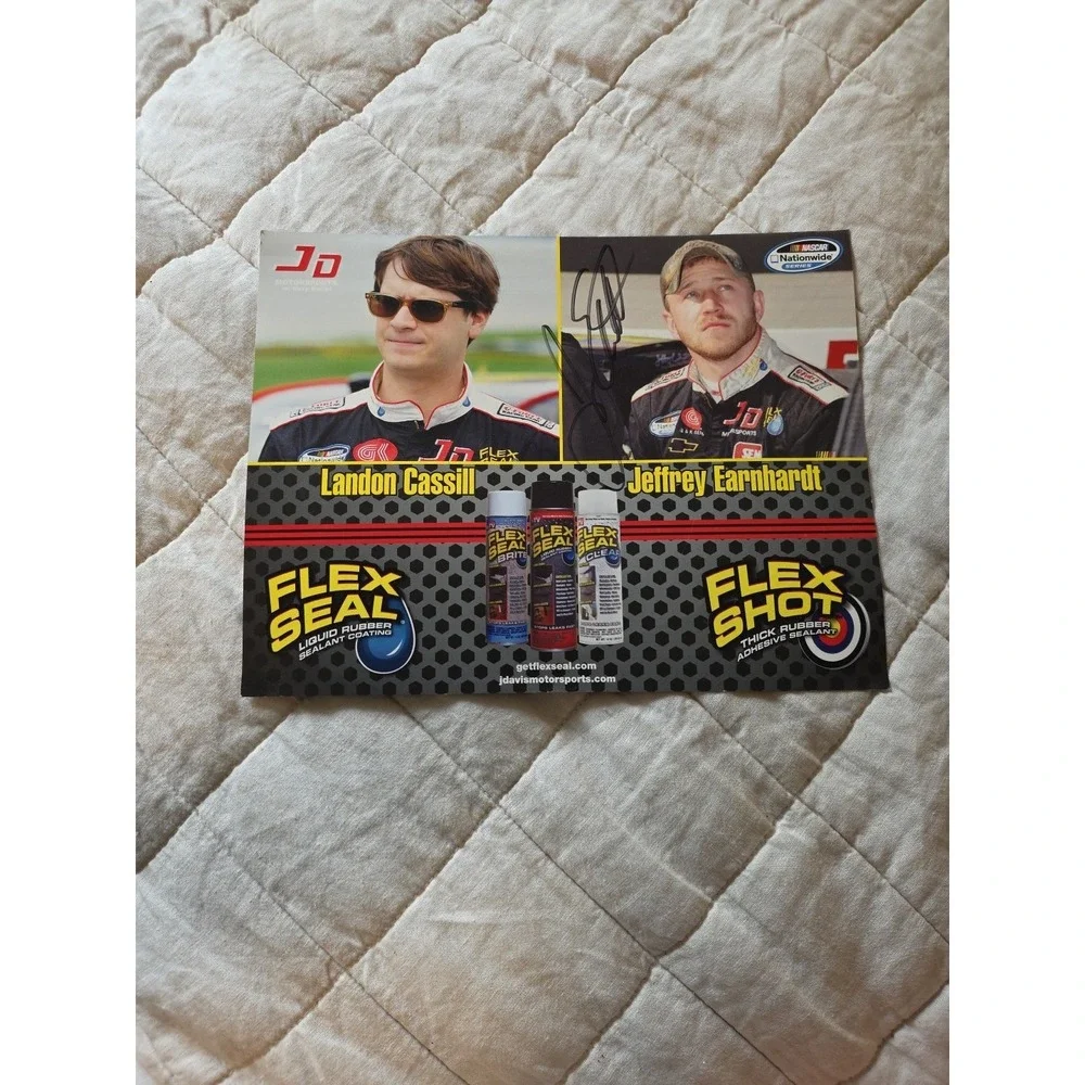 NASCAR Jeffrey Earnhardt Hand Signed‎ Hero Card 2014 Flex Seal